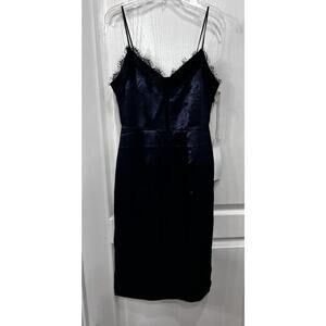 NWT Anthropologie Lumiere XS Lace Midi Sheath Slip Dress Chic Romantic 90’s